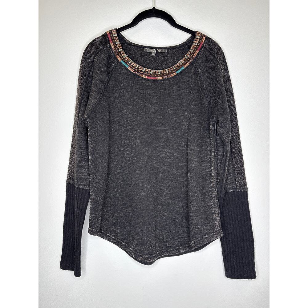 Miss me black sweater with cool detail